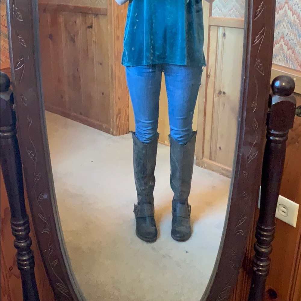 Knee high brown boots